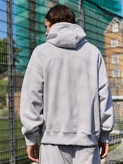 Grey Overhead Hoodie EDIT Heavyweight 100% Cotton Hoodie - Image 3 of 8