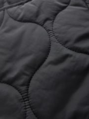Black Sleeveless Gilet Quilt Jacket - Image 3 of 3