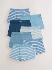 Blue Stripe Soft Waistband Trunks 7 Pack (2-16yrs) - Image 1 of 11