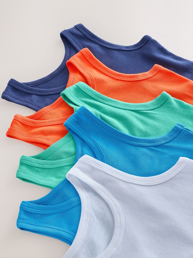Multicolour Vests 5 Pack (1.5-16yrs) - Image 8 of 9