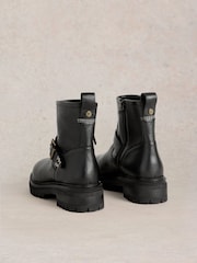 White Stuff Black Birdy Crop Biker Boots - Image 3 of 4