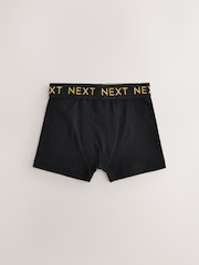 Black with Gold Waistband Trunks 5 Pack (1.5-16yrs) - Image 7 of 9