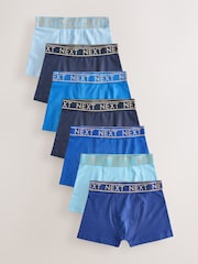 Blau mit goldfarbenem Bund - Unterhosen 7er-Pack (2–16Jahre) - Bild 1 von 11