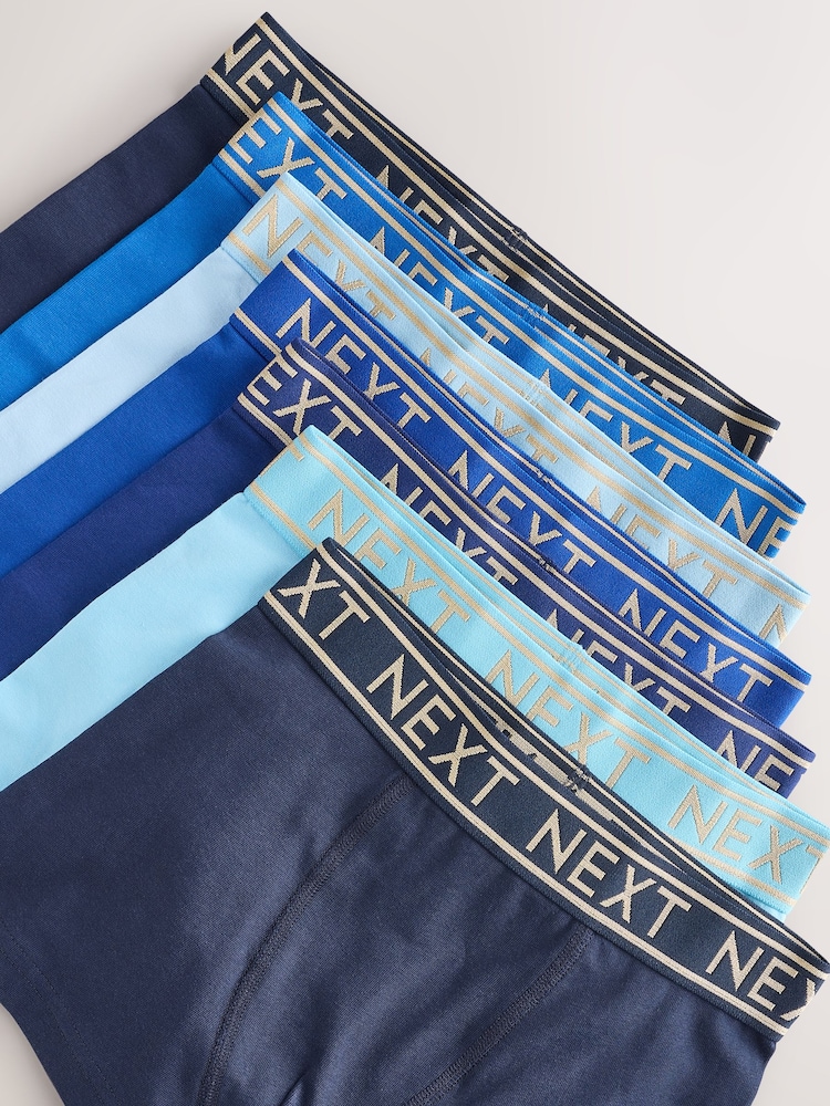 Blau mit goldfarbenem Bund - Unterhosen 7er-Pack (2–16Jahre) - Bild 11 von 11