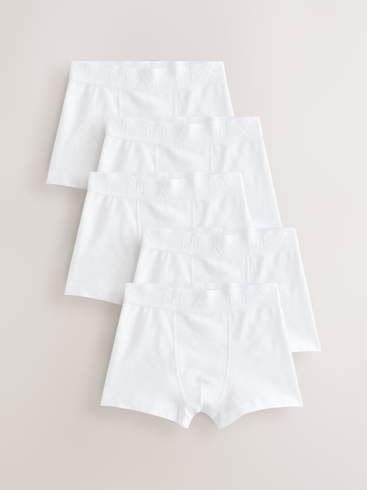 White Trunks 5 Pack (1.5-16yrs) - Image 1 of 5