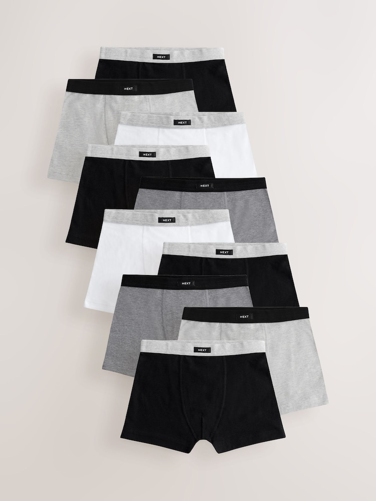 Grau - Boxershorts mit weichem Taillenbund im 10er-Pack (2 bis 16 Jahre) - Bild 1 von 8