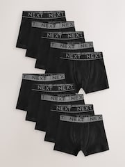 Black with Grey Waistband Trunks 10 Pack (1.5-16yrs) - Image 1 of 5
