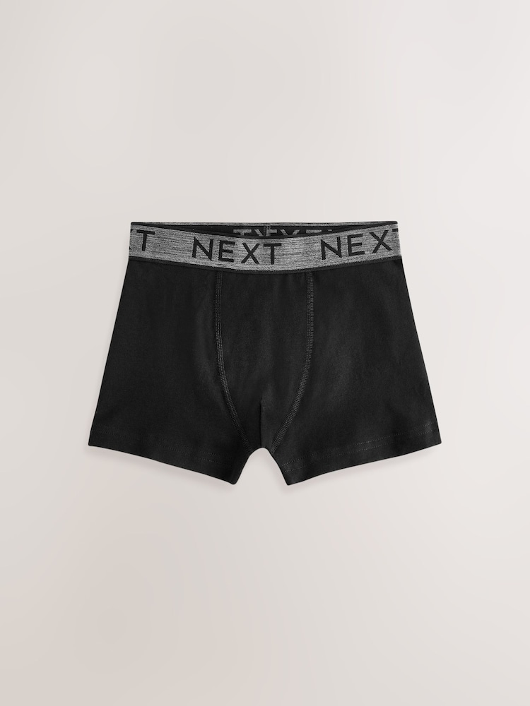Black with Grey Waistband Trunks 10 Pack (1.5-16yrs) - Image 2 of 5