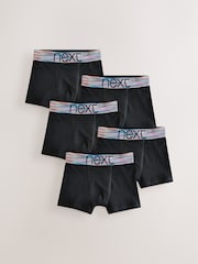 Schwarz mit Wizzy-Taillenbund - Unterhosen 5er-Pack (1.5–16Jahre) - Bild 1 von 5