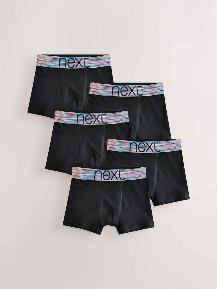 Schwarz mit Wizzy-Taillenbund - Unterhosen 5er-Pack (1.5–16Jahre) - Bild 1 von 5