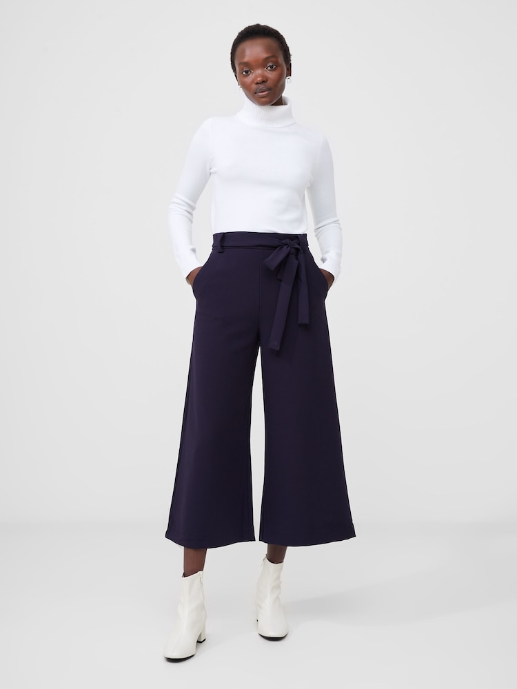 French Connection Blue Whisper Belted Culottes - Image 1 of 4