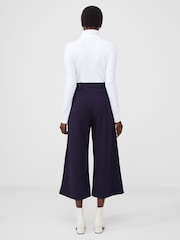 French Connection Blue Whisper Belted Culottes - Image 2 of 4