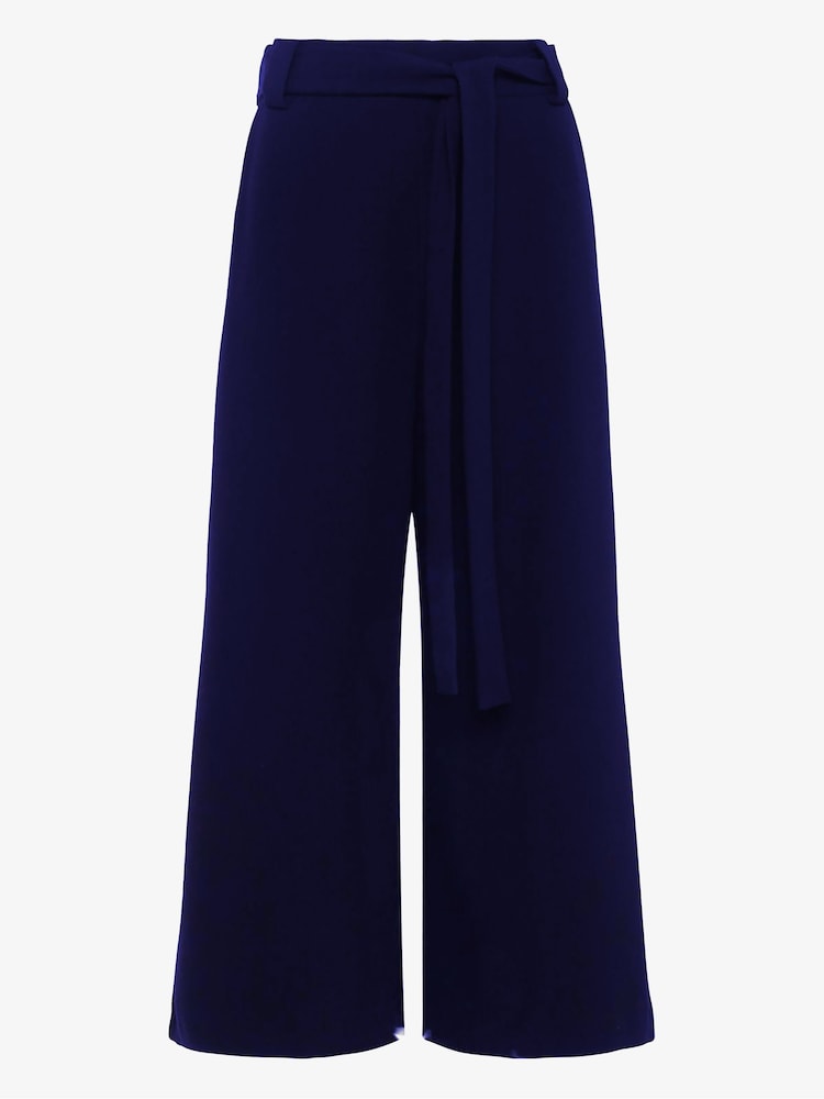 French Connection Blue Whisper Belted Culottes - Image 4 of 4