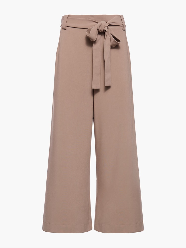 French Connection Brown Whisper Belted Culottes - Image 3 of 3