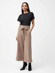 French Connection Brown Whisper Belted Culottes - Image 5 of 7