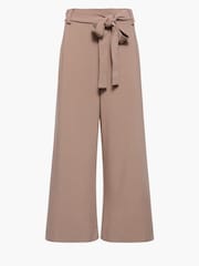 French Connection Brown Whisper Belted Culottes - Image 7 of 7