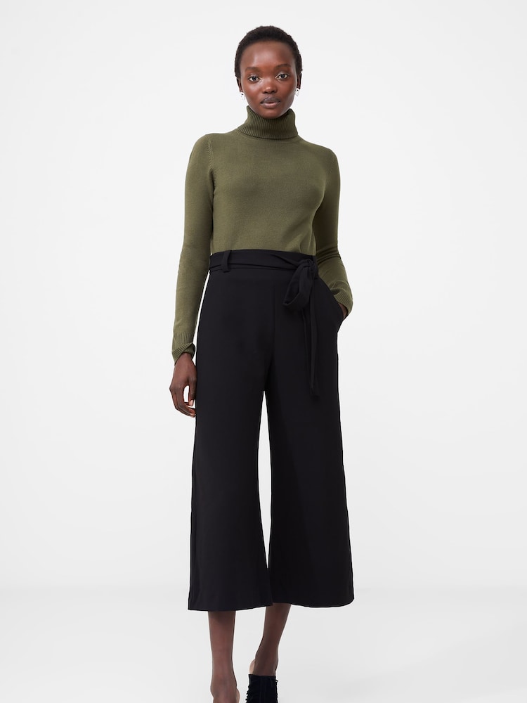 French Connection Black Whisper Belted Culottes - Image 1 of 4