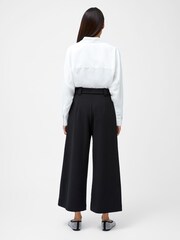 French Connection Black Whisper Belted Culottes - Image 5 of 6