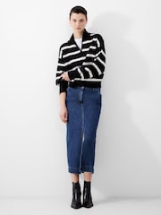 French Connection Black Half Knit Vhari Jumper - Image 1 of 4