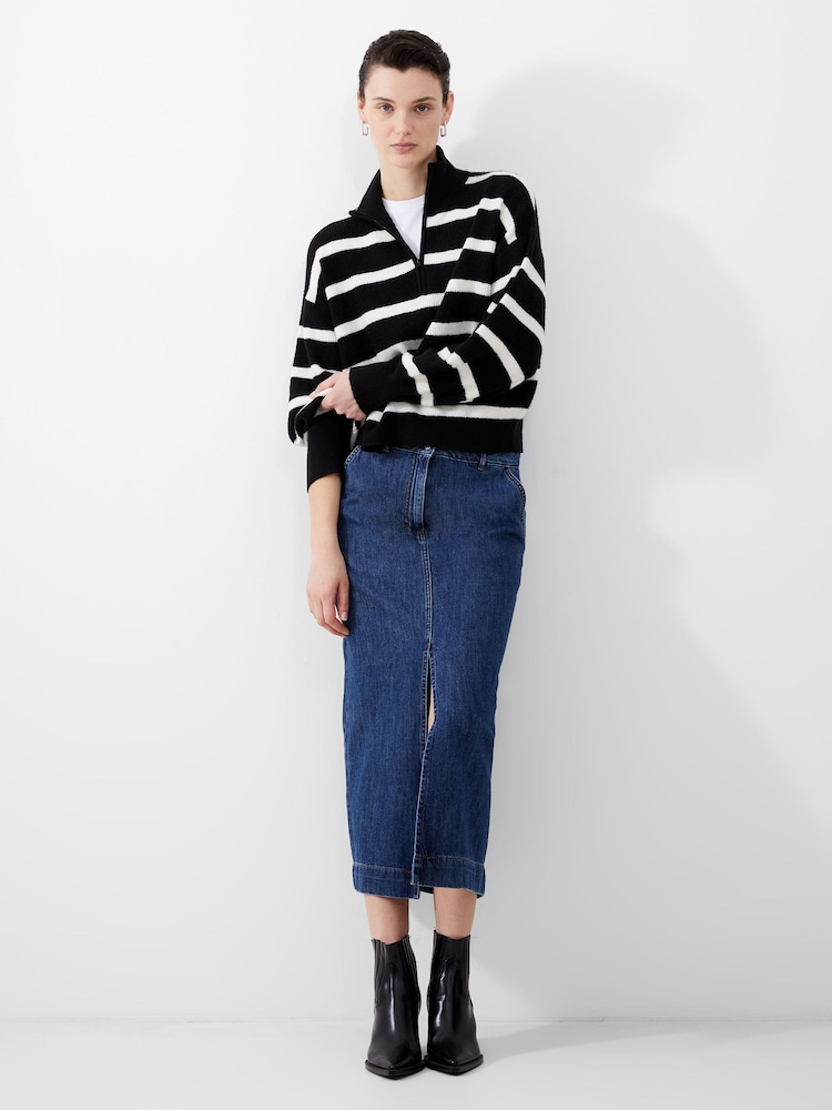 French Connection Black Half Knit Vhari Jumper - Image 1 of 4