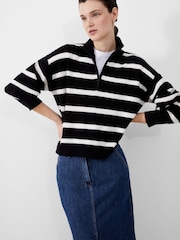 French Connection Black Half Knit Vhari Jumper - Image 3 of 4