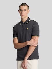 رمادي داكن - قميص بولو بحواف من Lyle & Scott - صورة 1 من 5