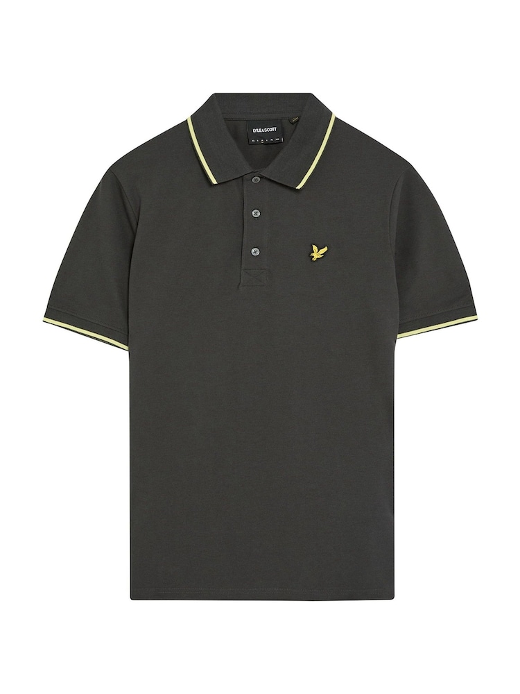رمادي داكن - قميص بولو بحواف من Lyle & Scott - صورة 5 من 5