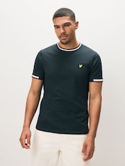 Синий - Lyle & Scott Cotton Half Tipped T-Shirt - Image 1 of 4