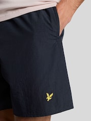 Lyle & Scott Blue Plain Swim Shorts - Image 4 of 4