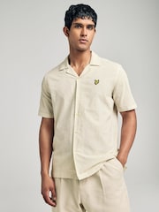 Оксфордская Blend льняная рубашка с отложным воротником Lyle & Scott - Изображение 1 из 4