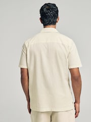 Оксфордская Blend льняная рубашка с отложным воротником Lyle & Scott - Изображение 2 из 4