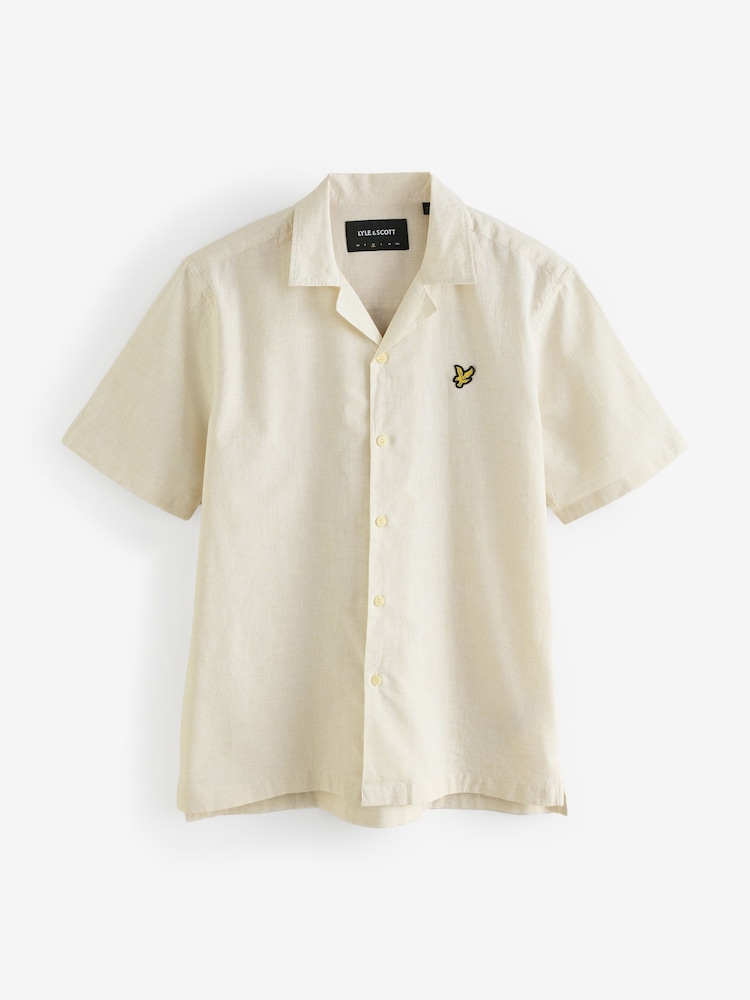 Оксфордская Blend льняная рубашка с отложным воротником Lyle & Scott - Изображение 4 из 4