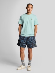 Lyle & Scott Blue Digital Floral Print Swim Short - Image 1 of 5