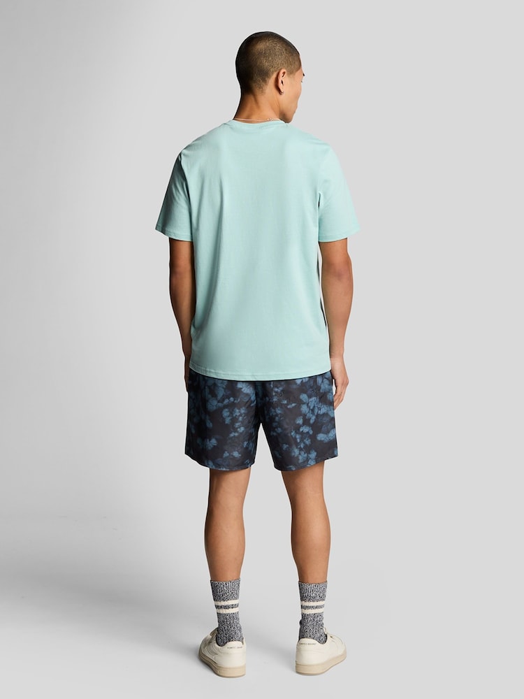 Lyle & Scott Blue Digital Floral Print Swim Short - Image 3 of 5