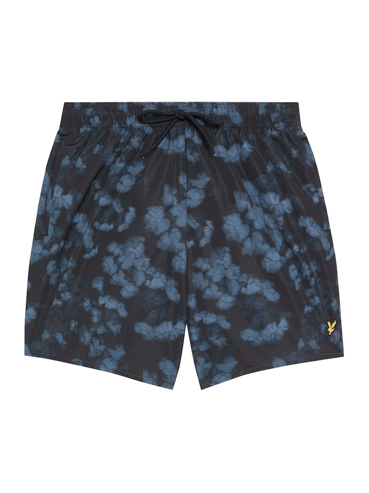 Lyle & Scott Blue Digital Floral Print Swim Short - Image 5 of 5