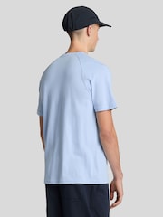 Lyle & Scott Blue Linen Blend Raglan T-Shirt - Image 3 of 4