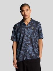Lyle & Scott Blue Digital Floral Print Resort Shirt - Image 1 of 1