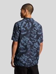 Lyle & Scott Blue Digital Floral Print Resort Shirt - Image 3 of 5
