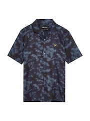 Lyle & Scott Blue Digital Floral Print Resort Shirt - Image 5 of 5