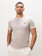 Серый - Lyle & Scott Cotton Half Tipped T-Shirt - Image 1 of 5