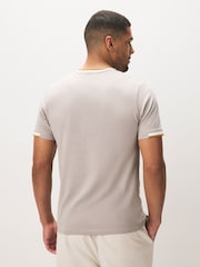 Серый - Lyle & Scott Cotton Half Tipped T-Shirt - Image 2 of 5