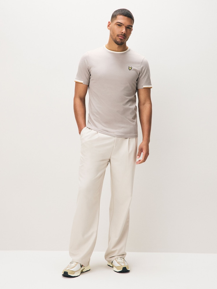 Lyle & Scott Grey Cotton Half Tipped T-Shirt - Image 3 of 5