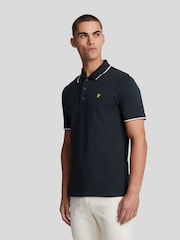 أزرق - قميص بولو بحواف من Lyle & Scott - صورة 1 من 5