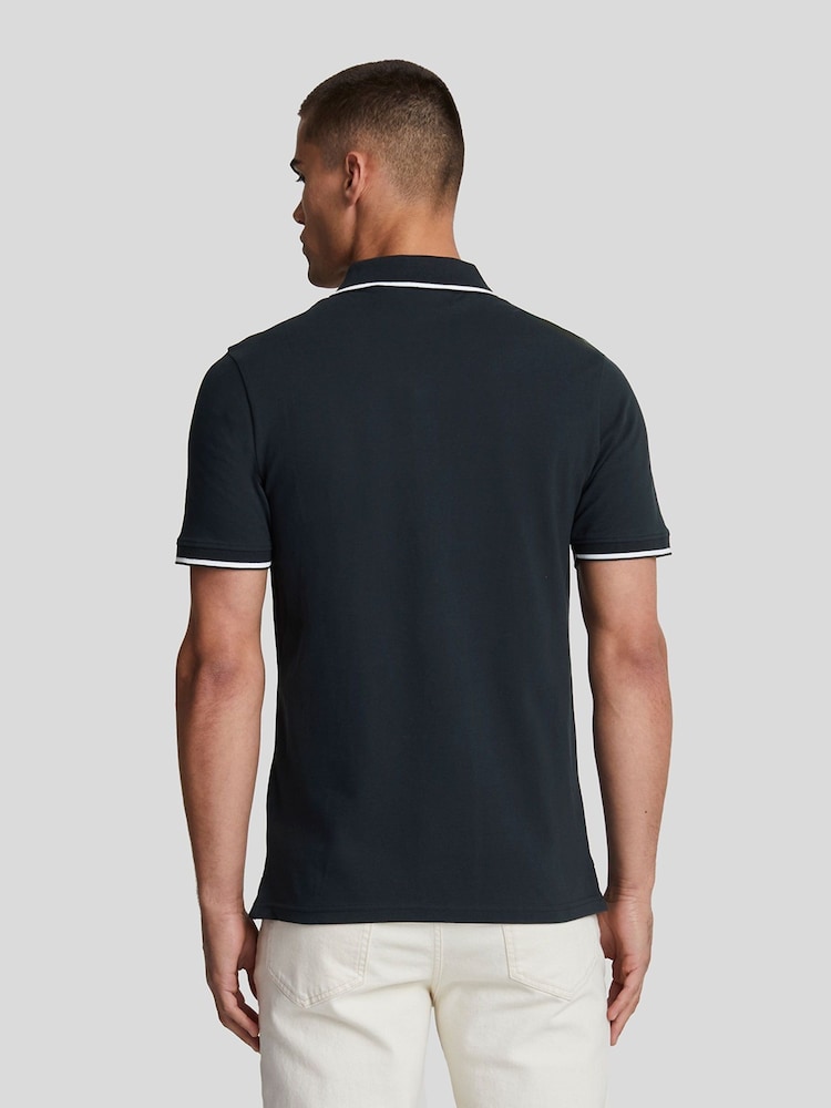 أزرق - قميص بولو بحواف من Lyle & Scott - صورة 2 من 5
