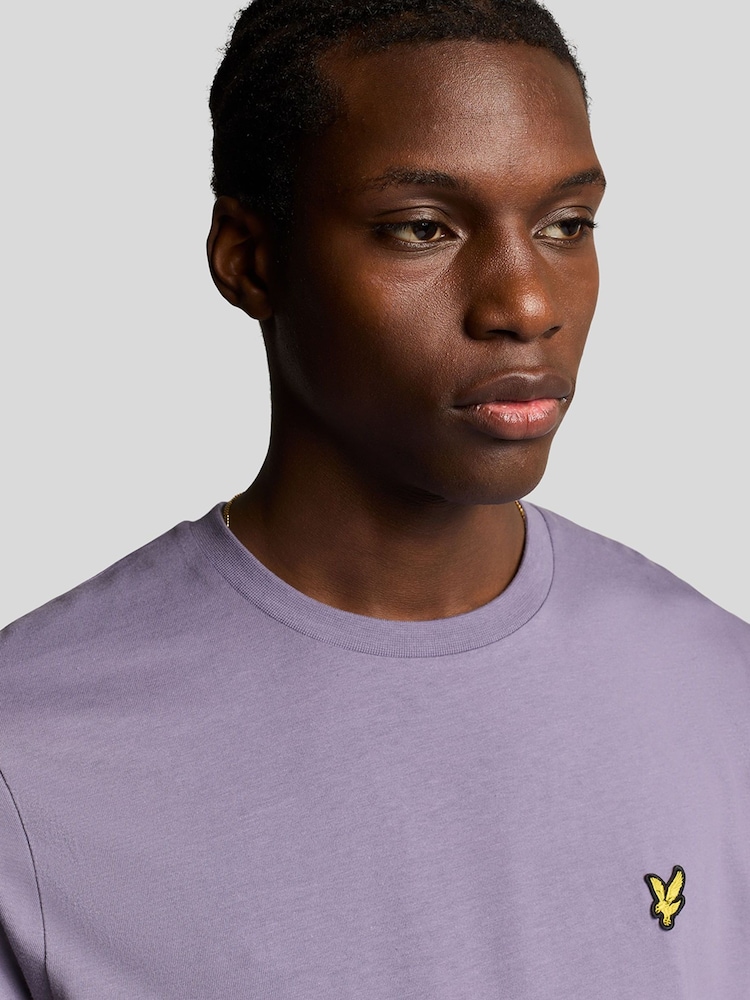 Lyle & Scott Purple Cotton Plain T-Shirt - Image 4 of 5