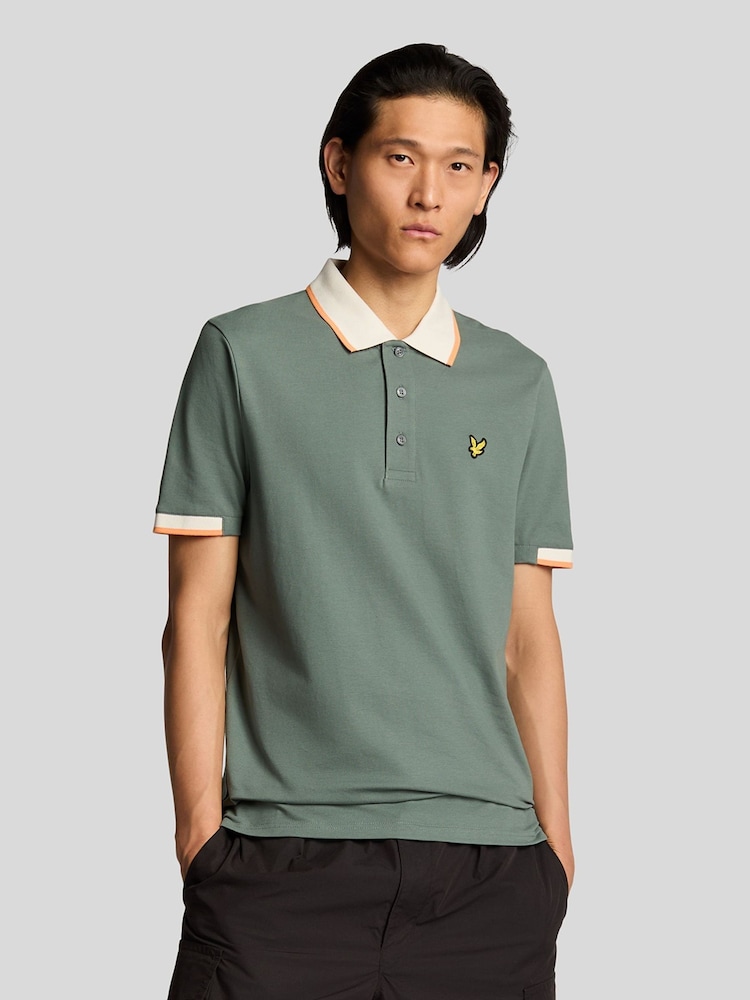 Lyle & Scott Green Half Tipped Polo Shirt - Image 1 of 5 Lyle & Scott Green Half Tipped Polo Shirt - Image 1 of 5
