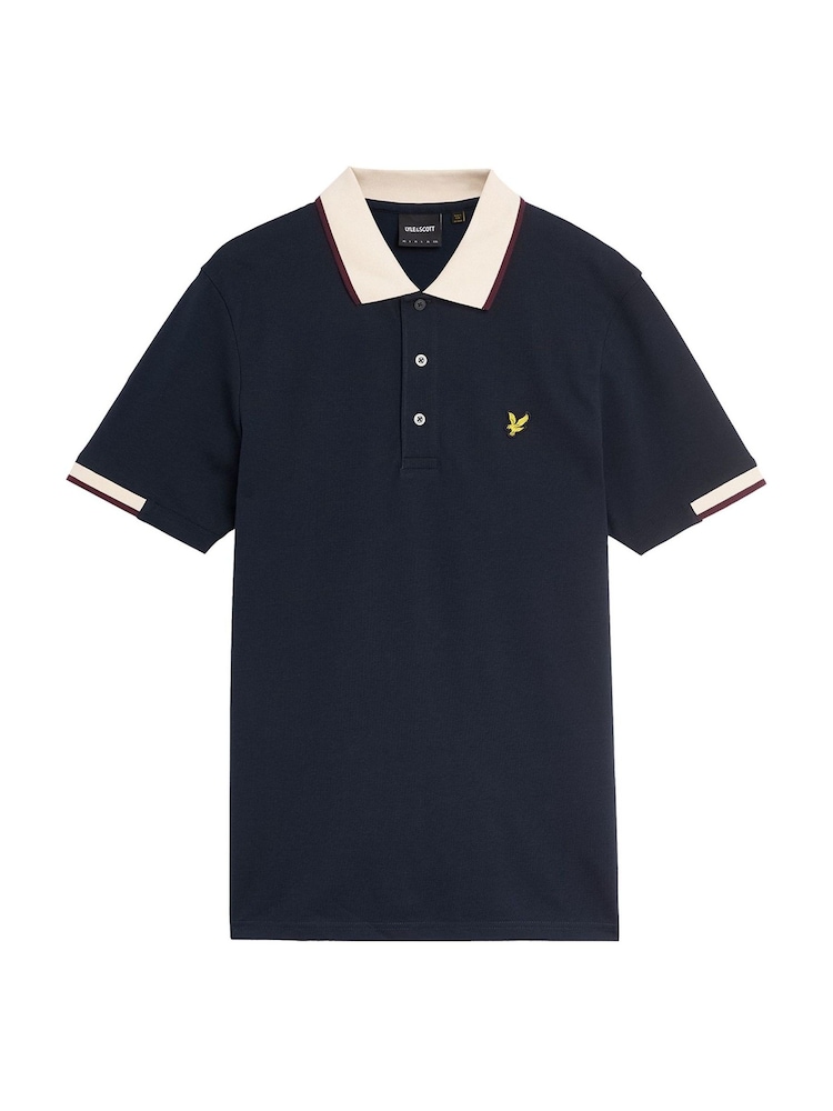 Lyle & Scott Blue Half Tipped Polo Shirt - Image 5 of 5 Lyle & Scott Blue Half Tipped Polo Shirt - Image 5 of 5