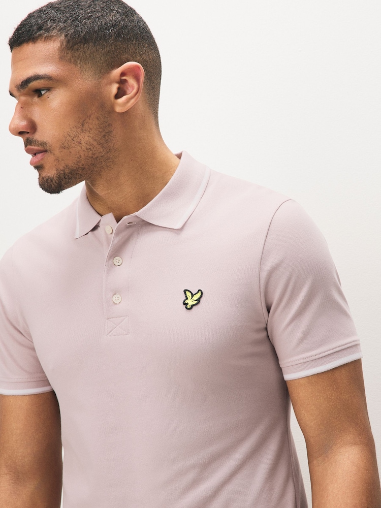 Lyle & Scott Pink Tipped Polo Shirt - Image 4 of 5