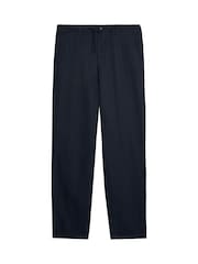 Lyle & Scott Blue Linen Blend Drawstring Trouser - Image 5 of 5