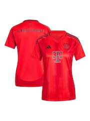 adidas Red Womens FC Bayern Home Shirt 2024-25 - Image 1 of 3